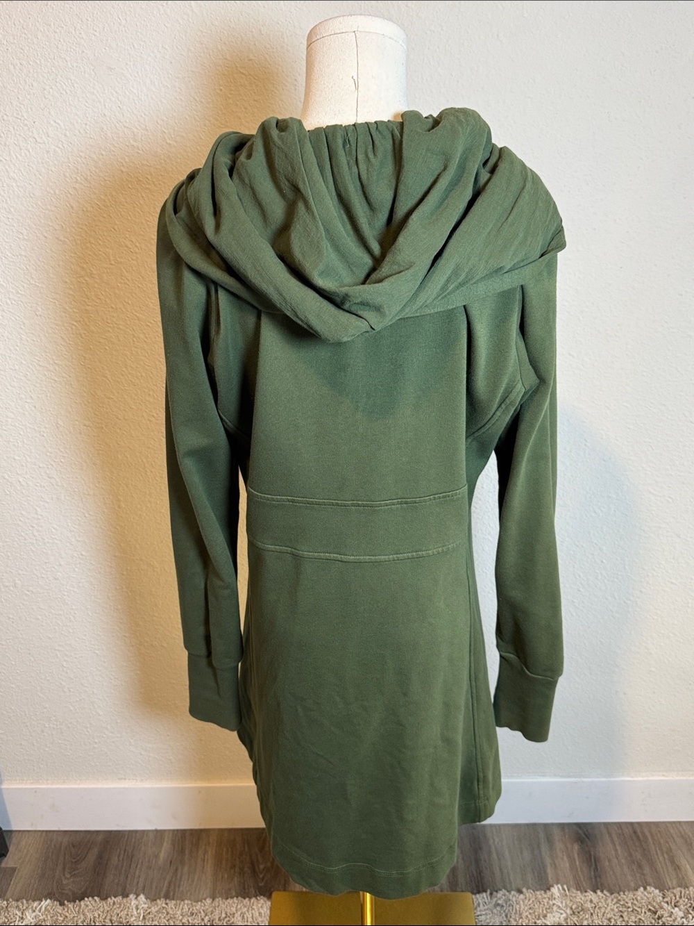 CMC (Color Me Cotton) Leah Long Hoodie Jacket Green size Small - Picture 3 of 10